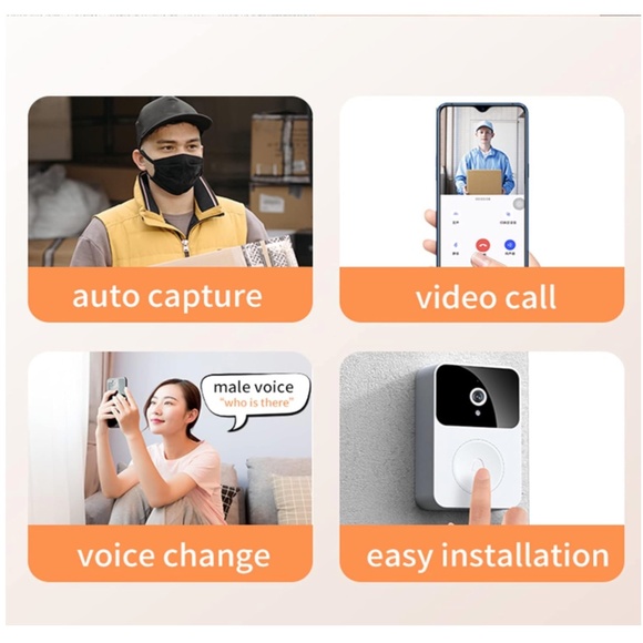 B942 Wireless Video Doorbell HD Clear Camera 2 Way Talk Night Vision EASY SETUP - Picture 3 of 8